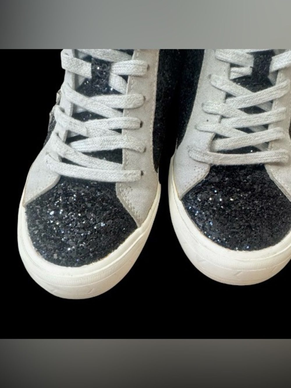 VINTAGE HAVANA Leona glitter high top sneakers women’s tennis shoes size 6 - Picture 7 of 17